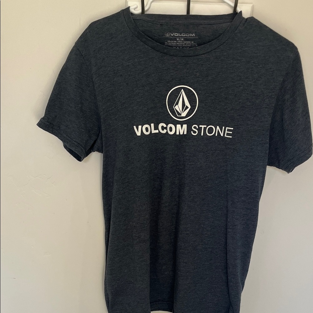 Volcom Dark Gray Tee with White Print
